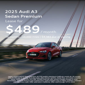 2025 Audi A3 Sedan Premium 40 TFSI quattro front facing
